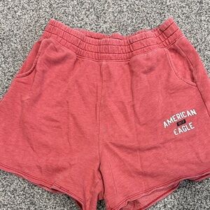 American Eagle Outfitters Women’s Washed Red Athletic Shorts